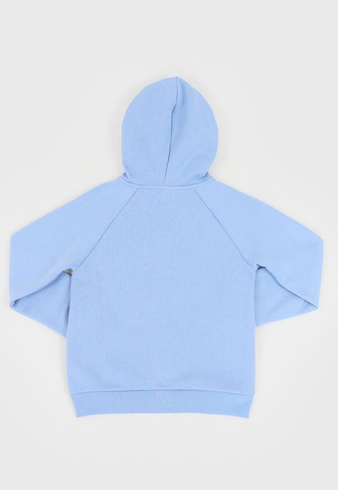 Poleron Niña Kids Full Zipper Celeste Corona-1