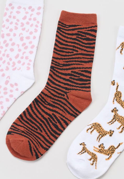 Calcetines Mujer Tripack Mix Animal Print Café Corona-3