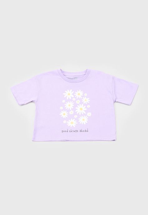 Polera Niña Kids M/C Focal Lila Corona-0
