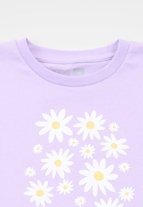 Polera Niña Kids M/C Focal Lila Corona-2