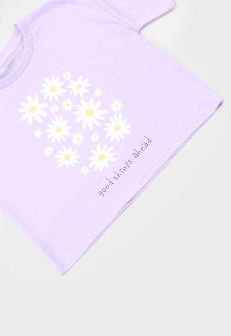 Polera Niña Kids M/C Focal Lila Corona-3