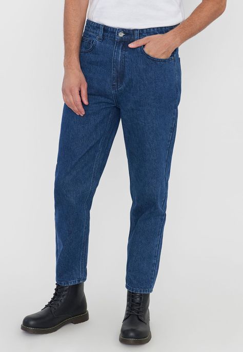 Jeans Hombre Regular Azul Oscuro Corona-1