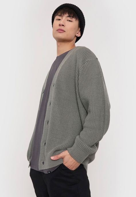 Sweater Hombre Cardigan Verde Corona-0