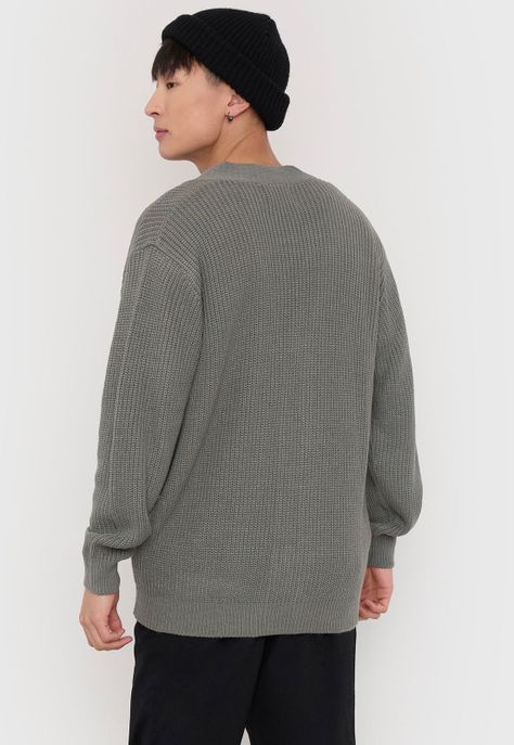 Sweater Hombre Cardigan Verde Corona-1