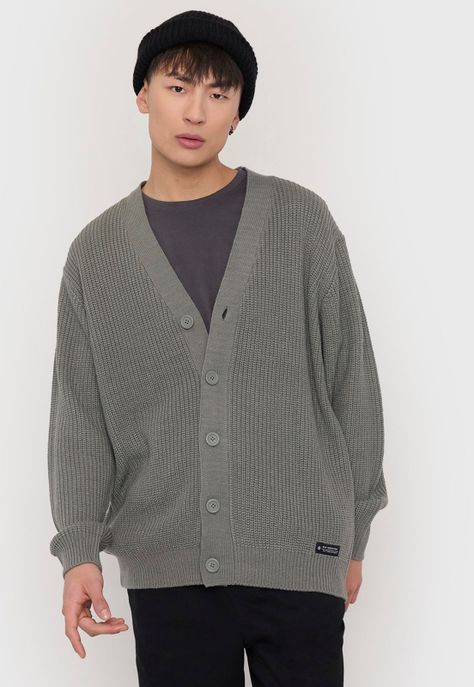 Sweater Hombre Cardigan Verde Corona-2