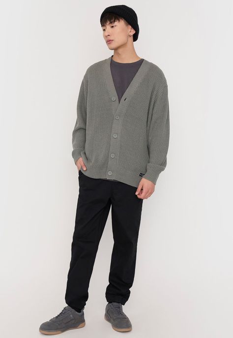 Sweater Hombre Cardigan Verde Corona-3