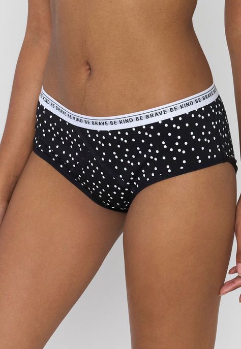 Boyshort Mujer Cotton Print Negro Corona-3