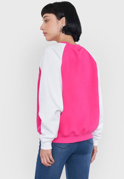 Polerón Mujer Bicolor Fucsia Corona-1