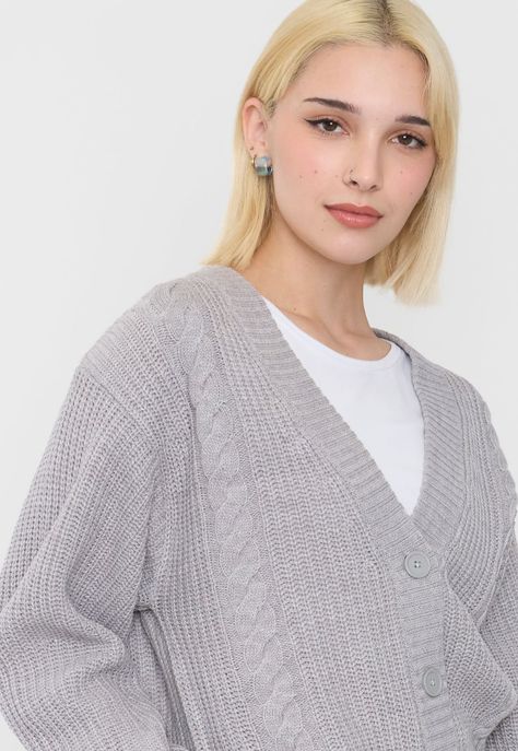 Cárdigan Mujer Color Gris Corona-2