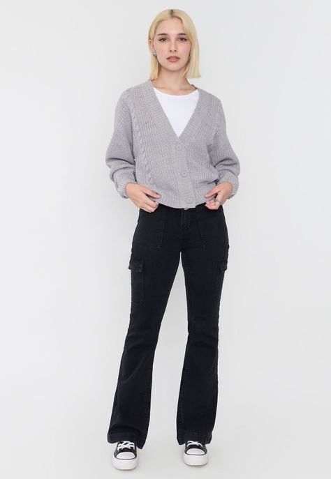 Cárdigan Mujer Color Gris Corona-3
