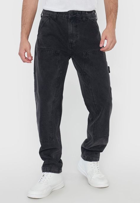 Jeans Hombre Carpenter Negro Corona-1
