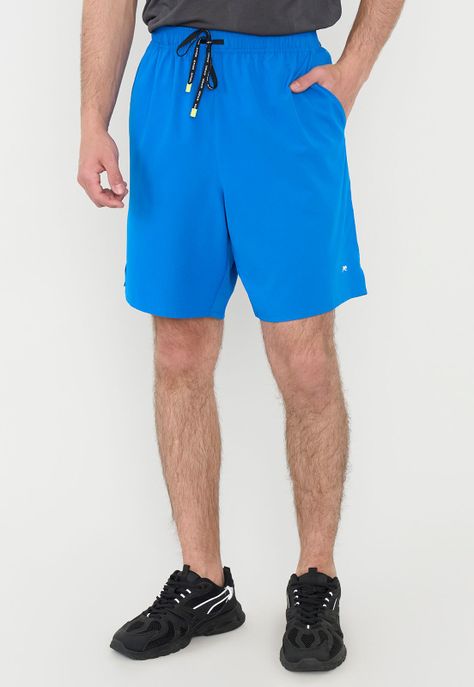 Short Hombre Deportivo Textura Azul Corona-1