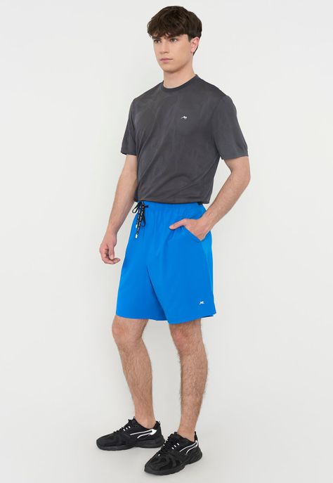 Short Hombre Deportivo Textura Azul Corona-3