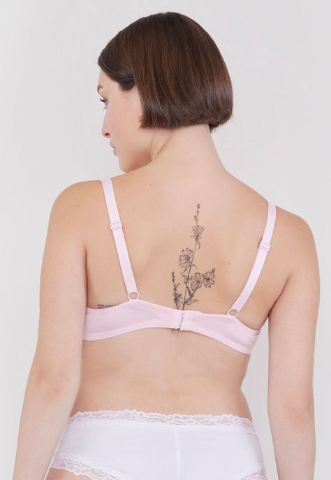 Bipack Sostén Mujer Liso Copa C Ecru/Palo Rosa Corona-1