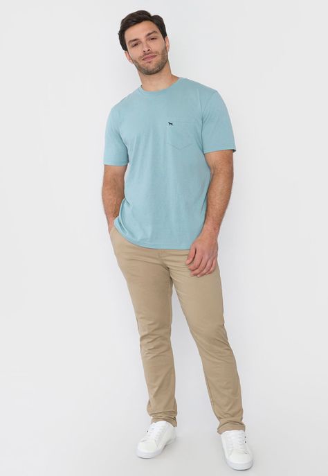 Polera Hombre Cneck Bolsillo Verde Corona-3