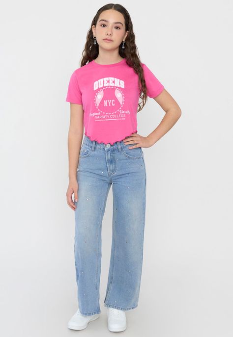 Polera Niña Teen MC Fun Roulette Fucsia Corona-3