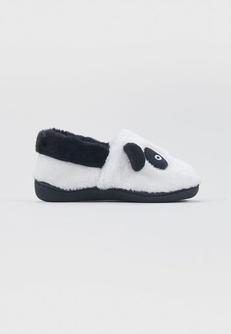 Pantufla Niña Panda Blanco Corona-1