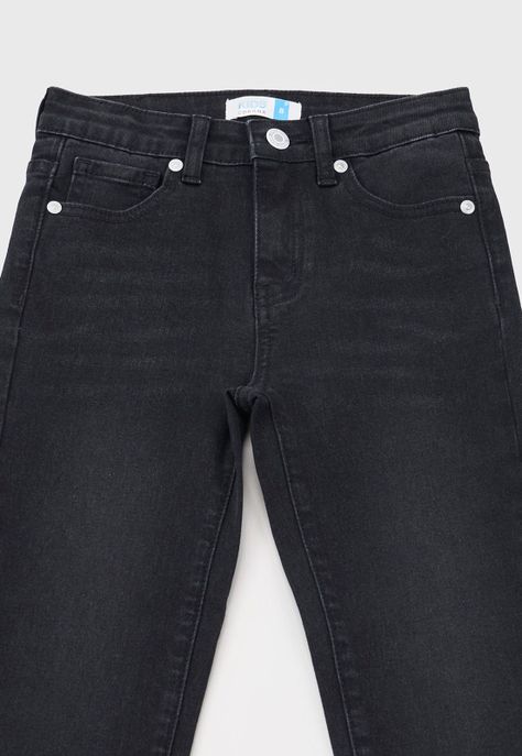 Jeans Niño Kids 5 Bolsillos Negro Corona-2