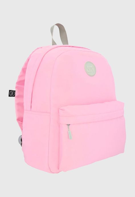 Mochila Juvenil Basic City Rosado Corona-2