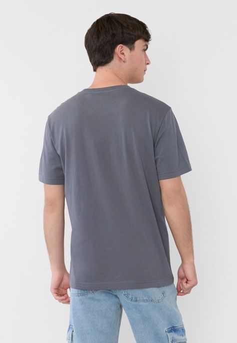 Polera Hombre Fun Asiática Gris Corona-1