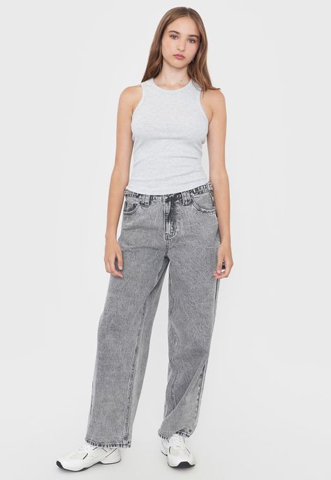 Polera Mujer Sin Mangas Desgaste Gris Corona-3