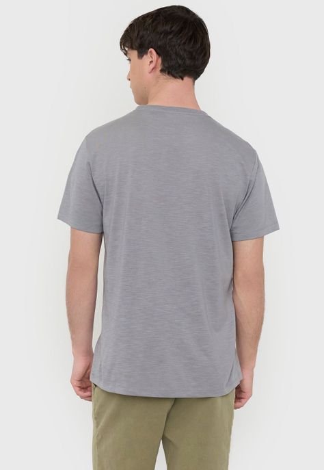 Polera Hombre Fun Bolsillo Gris Claro Corona-1