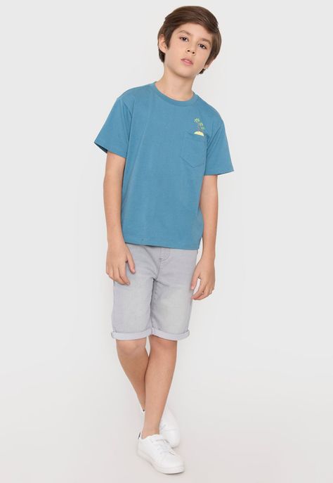 Short Niño Kids Denim Gris Corona-3