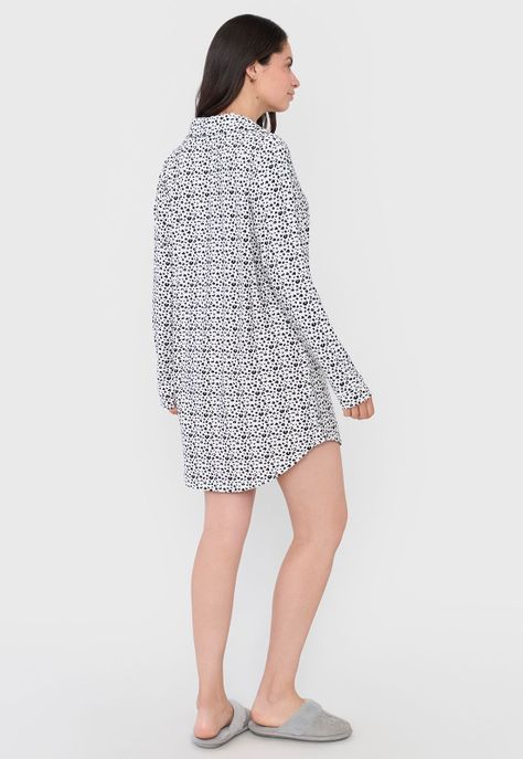 Camisa de Dormir Mujer Gris Corona-1
