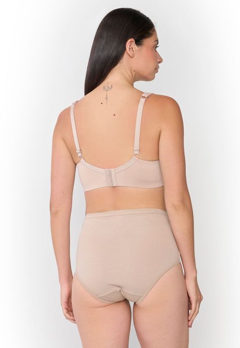 Calzón Mujer Bipack Alto Cotton Encaje Mix Beige Corona-2