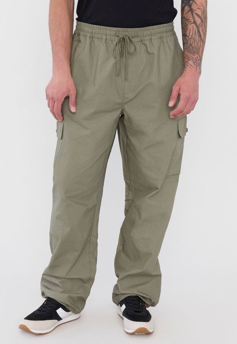Pantalón Hombre Parachute Fit Verde Corona-1