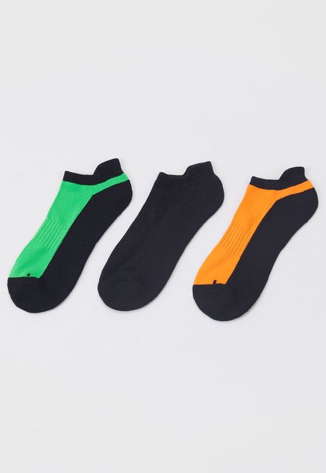Calcetines Tripack Mix Verde/Negro/Naranjo Corona-1