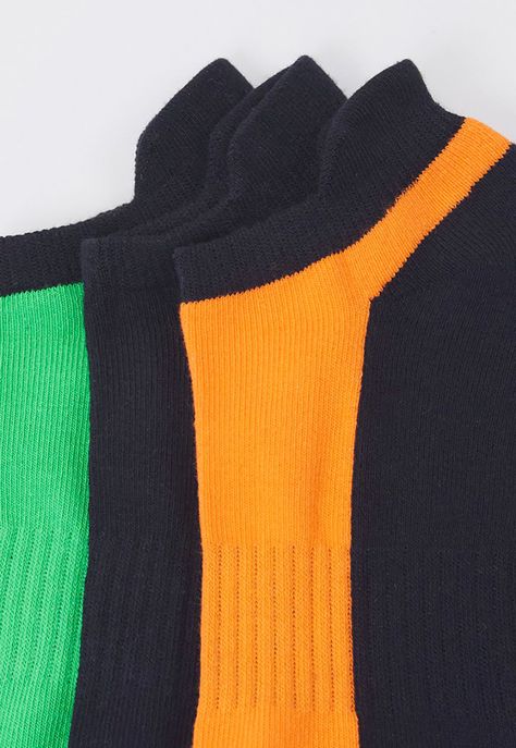 Calcetines Tripack Mix Verde/Negro/Naranjo Corona-2