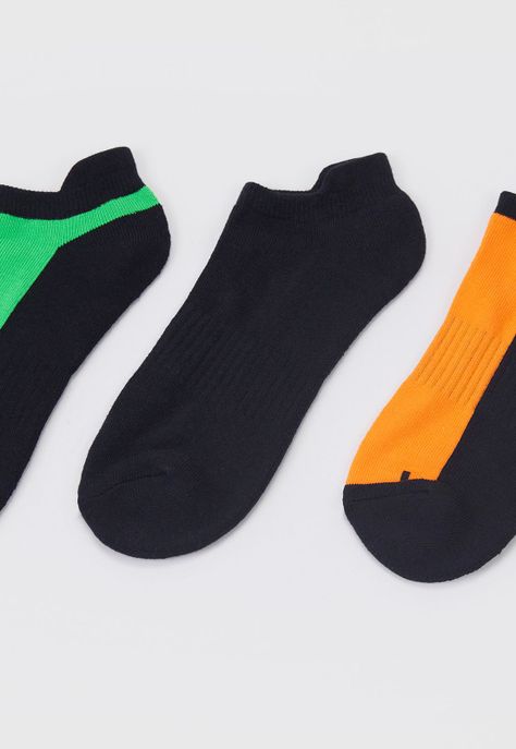 Calcetines Tripack Mix Verde/Negro/Naranjo Corona-3