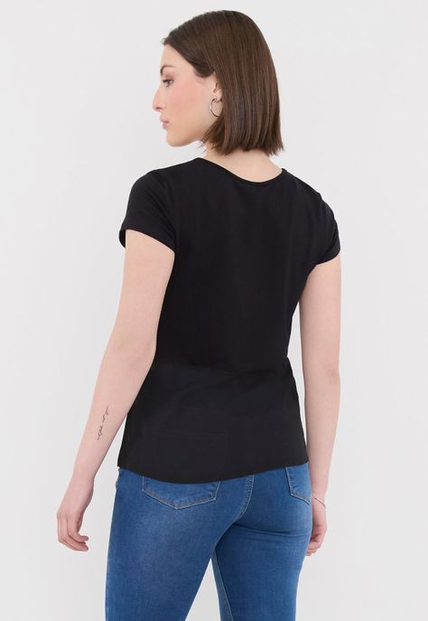 Polera Mujer Viscosa Negro J Adore Corona-1