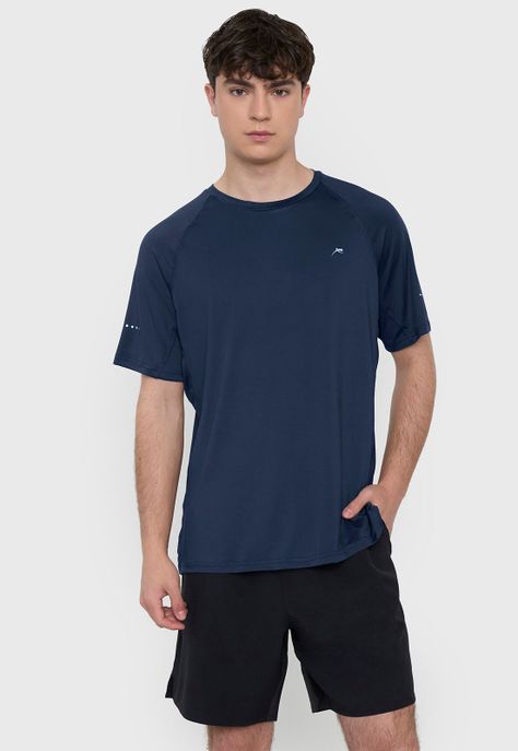 Polera Hombre Deportiva R-Neck Navy Corona-0