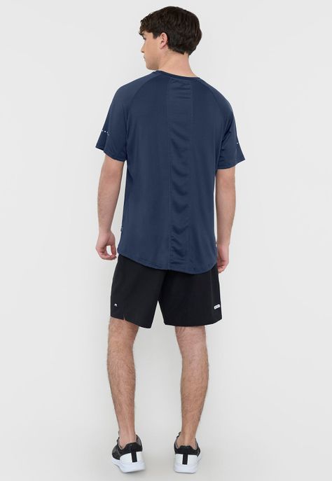 Polera Hombre Deportiva R-Neck Navy Corona-1