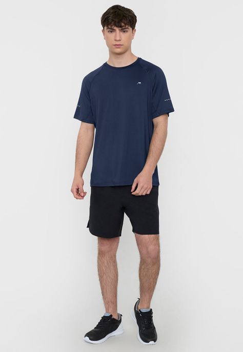 Polera Hombre Deportiva R-Neck Navy Corona-3