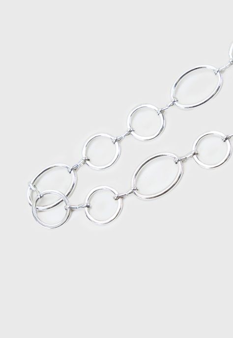 Cinturón Mujer Cadena Plata Corona-1