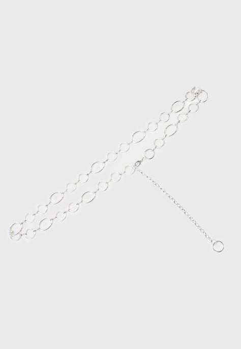 Cinturón Mujer Cadena Plata Corona-2