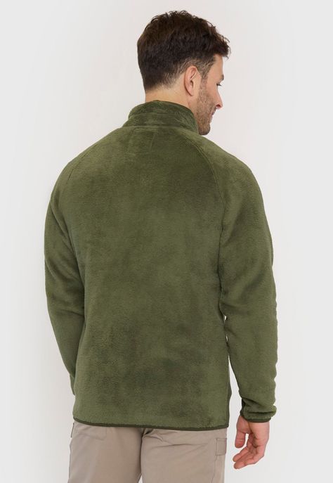 Polerón Outdoor Hombre Verde Microfibra Corona-1