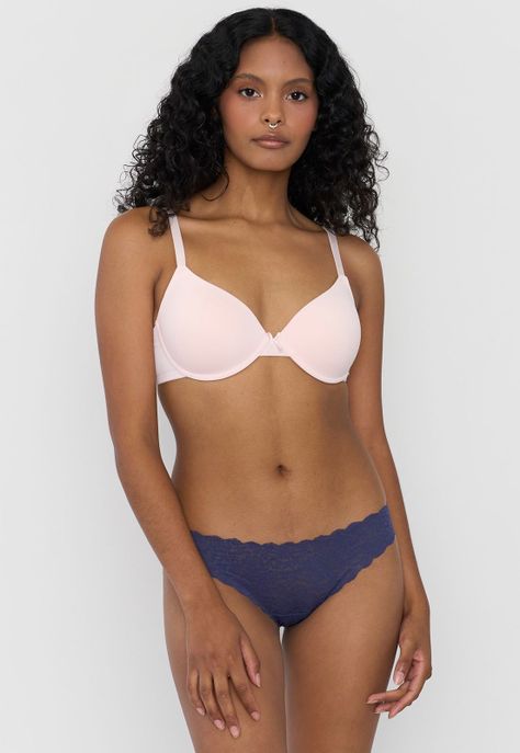 Calzón Mujer Bikini Encaje Color Azul Corona-0