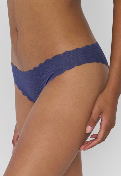 Calzón Mujer Bikini Encaje Color Azul Corona-3