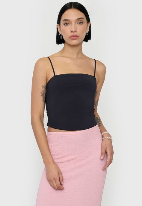 Peto Mujer Pabilo Roulet Color Negro Corona-0