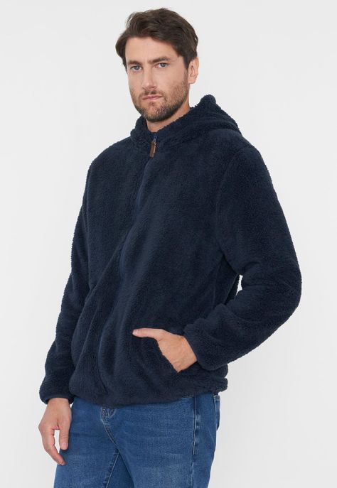 Polerón Hombre Coral Fleece Color Navy Corona-0