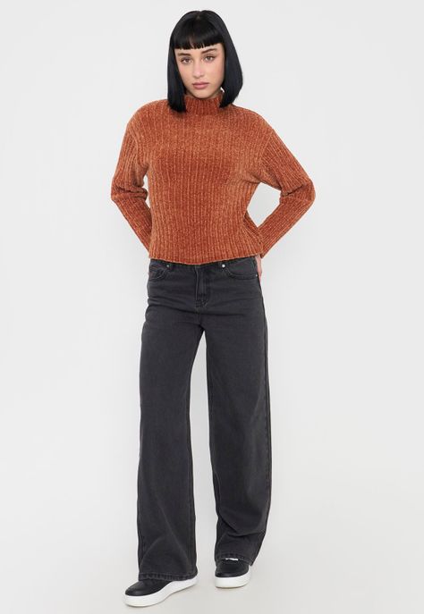 Sweater Mujer Chenille Rib Camel Corona-3