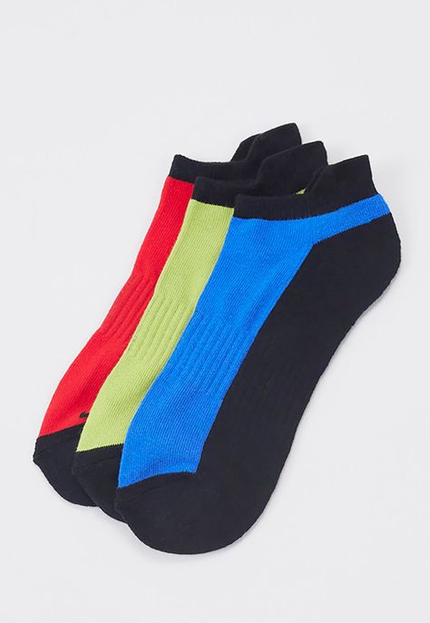 Calcetines Tripack Deportivo Mix Rojo/Verde/Azul Corona-0