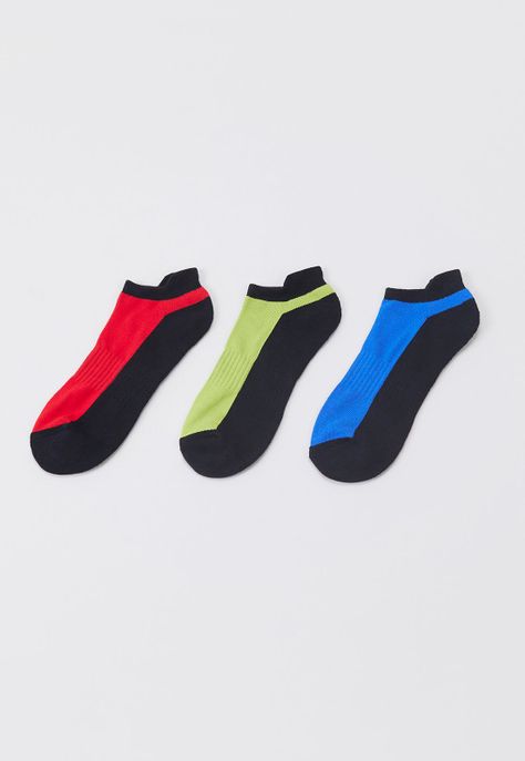 Calcetines Tripack Deportivo Mix Rojo/Verde/Azul Corona-1