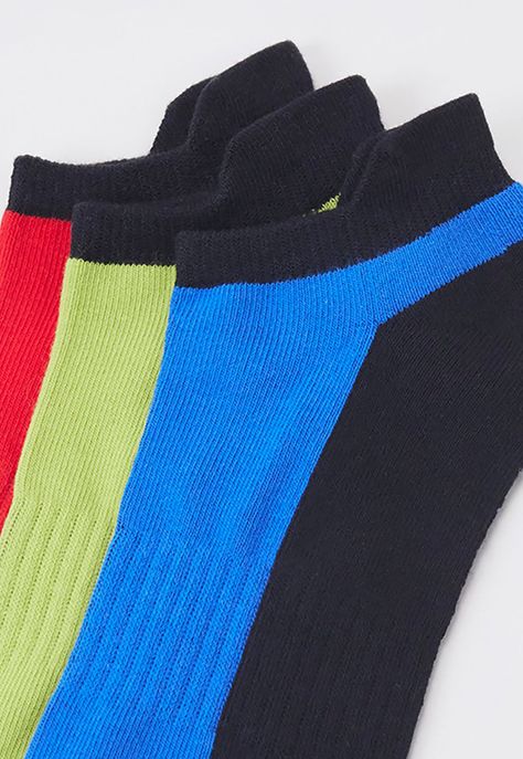 Calcetines Tripack Deportivo Mix Rojo/Verde/Azul Corona-2