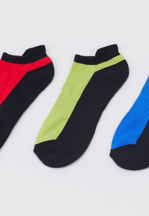 Calcetines Tripack Deportivo Mix Rojo/Verde/Azul Corona-3