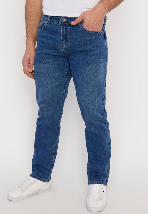 Jeans Hombre Clásico Straight Fit Azul Corona-1